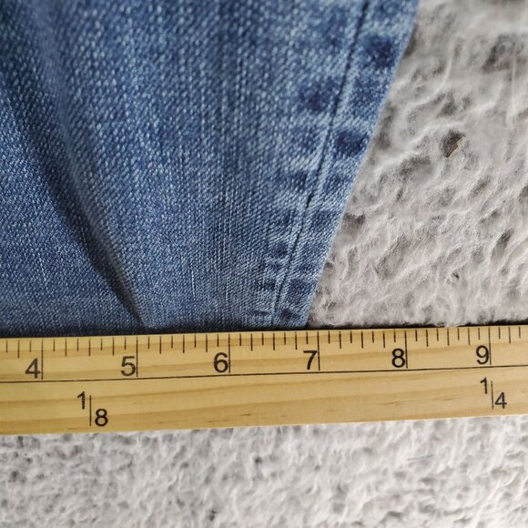 L.L. Bean Jeans Womens 10 Petite Blue Signature Straight Stretch Organic Denim - Picture 9 of 11